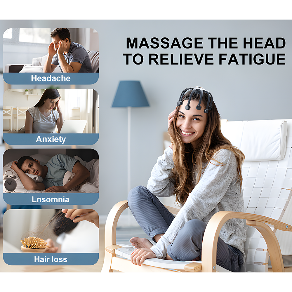 Relivo ScalpRelief Pro — Bluetooth Octopus Head & Scalp Massager