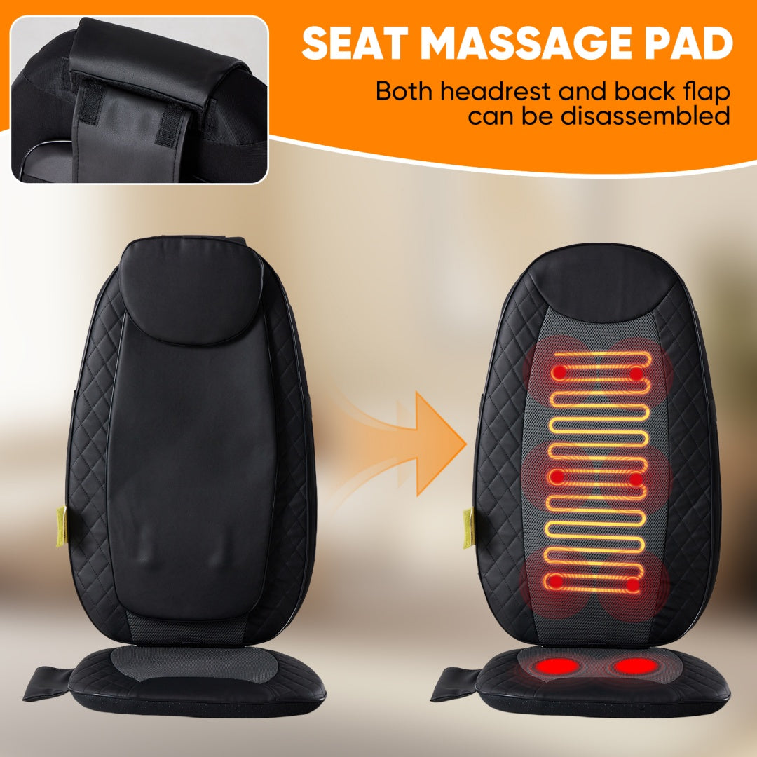 Relivo BackRelief Cushion — Traveling Kneading Heat & Vibration Back Massager