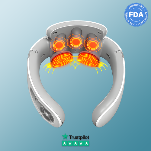 Relivo NeckRelief Pro — Wearable Hot Pulse Neck Massager