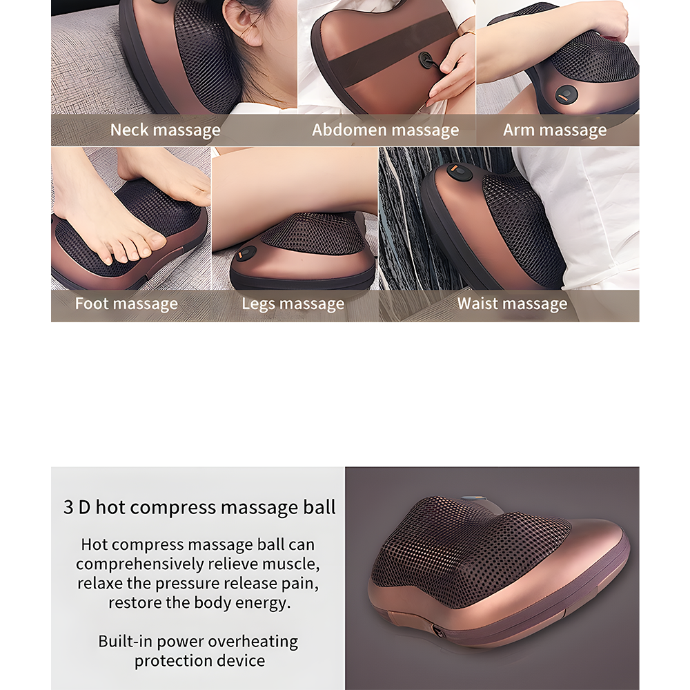 Relivo KneadRelief Pillow — Infrared Kneading Massage Cushion