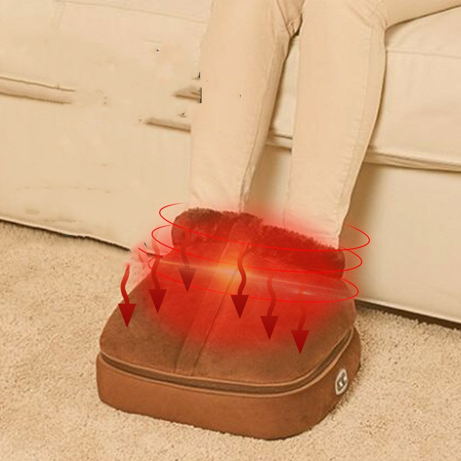 Relivo VelvetWarm Pro — 2-in-1 Electric Heated Foot Warmer & Massage Slipper