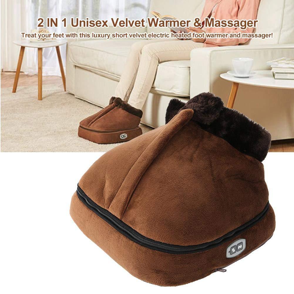Relivo VelvetWarm Pro — 2-in-1 Electric Heated Foot Warmer & Massage Slipper