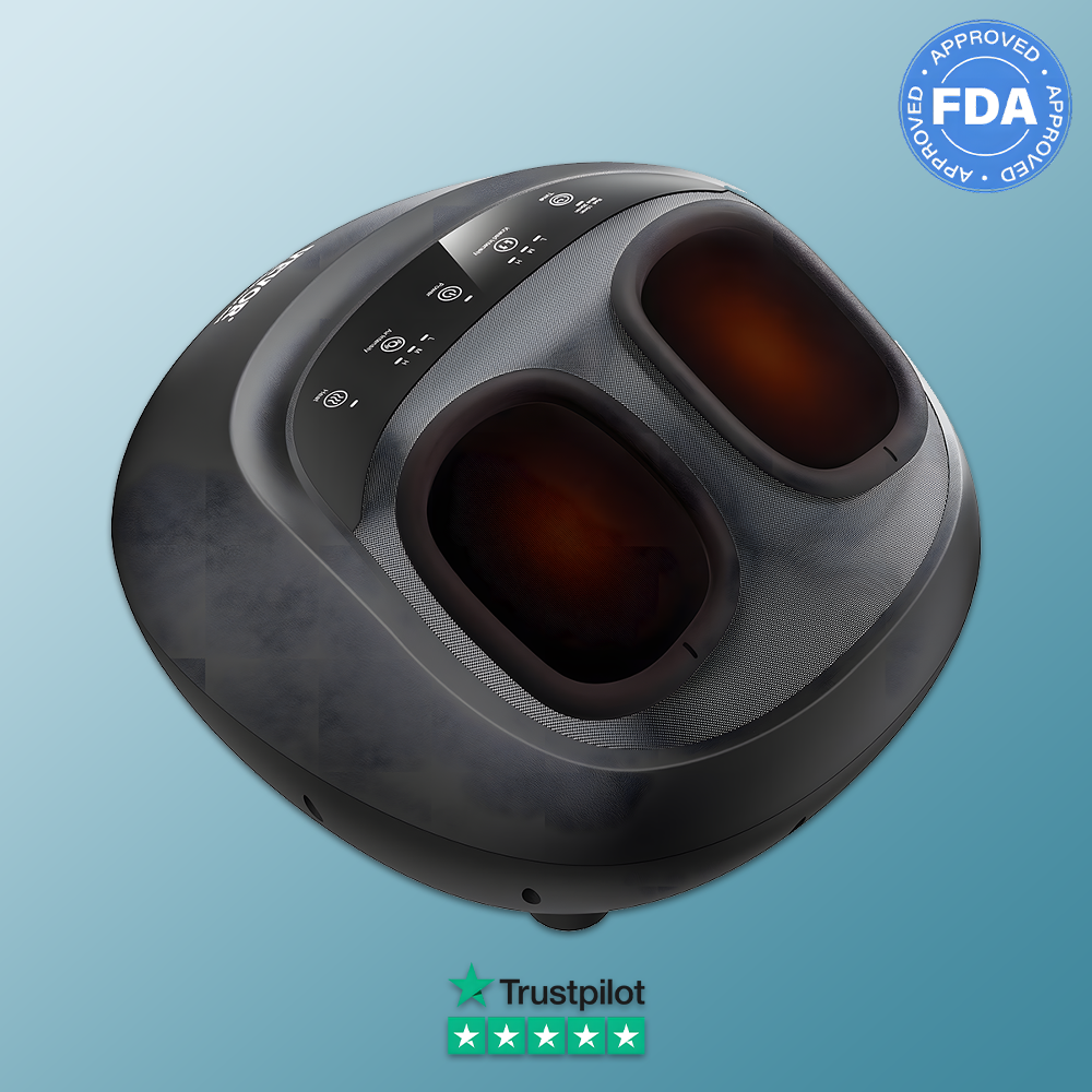 Relivo FootRelief Pro — 6-Technique Shiatsu Heat & Compression Foot Massager