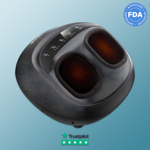 Relivo FootRelief Pro — 6-Technique Shiatsu Heat & Compression Foot Massager