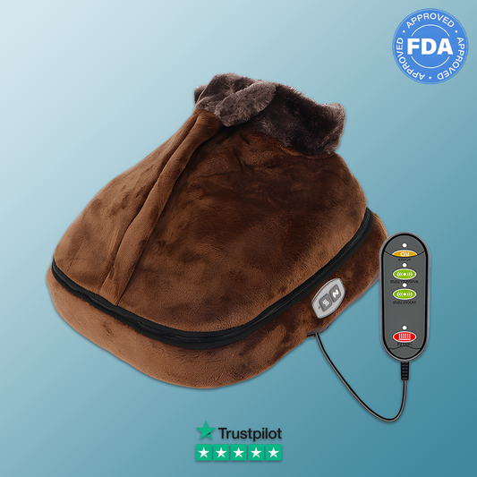 Relivo VelvetWarm Pro — 2-in-1 Electric Heated Foot Warmer & Massage Slipper