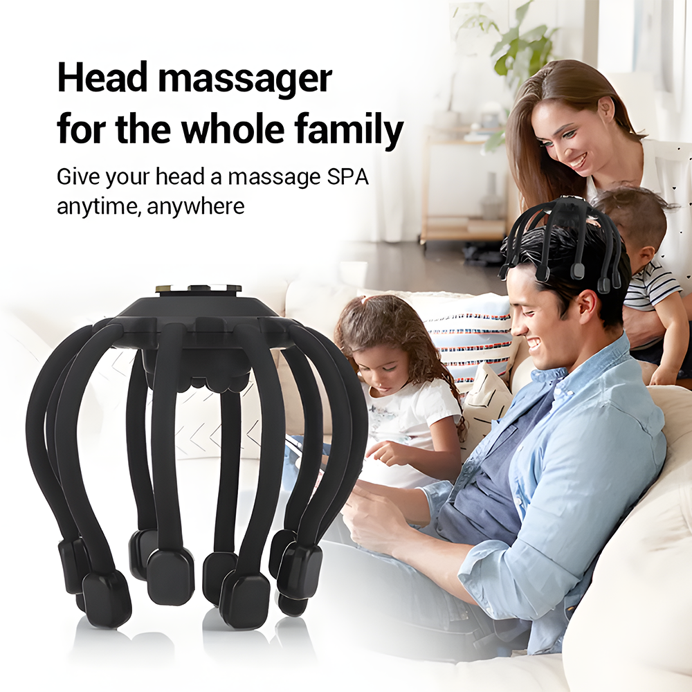 Relivo ScalpRelief Pro — Bluetooth Octopus Head & Scalp Massager