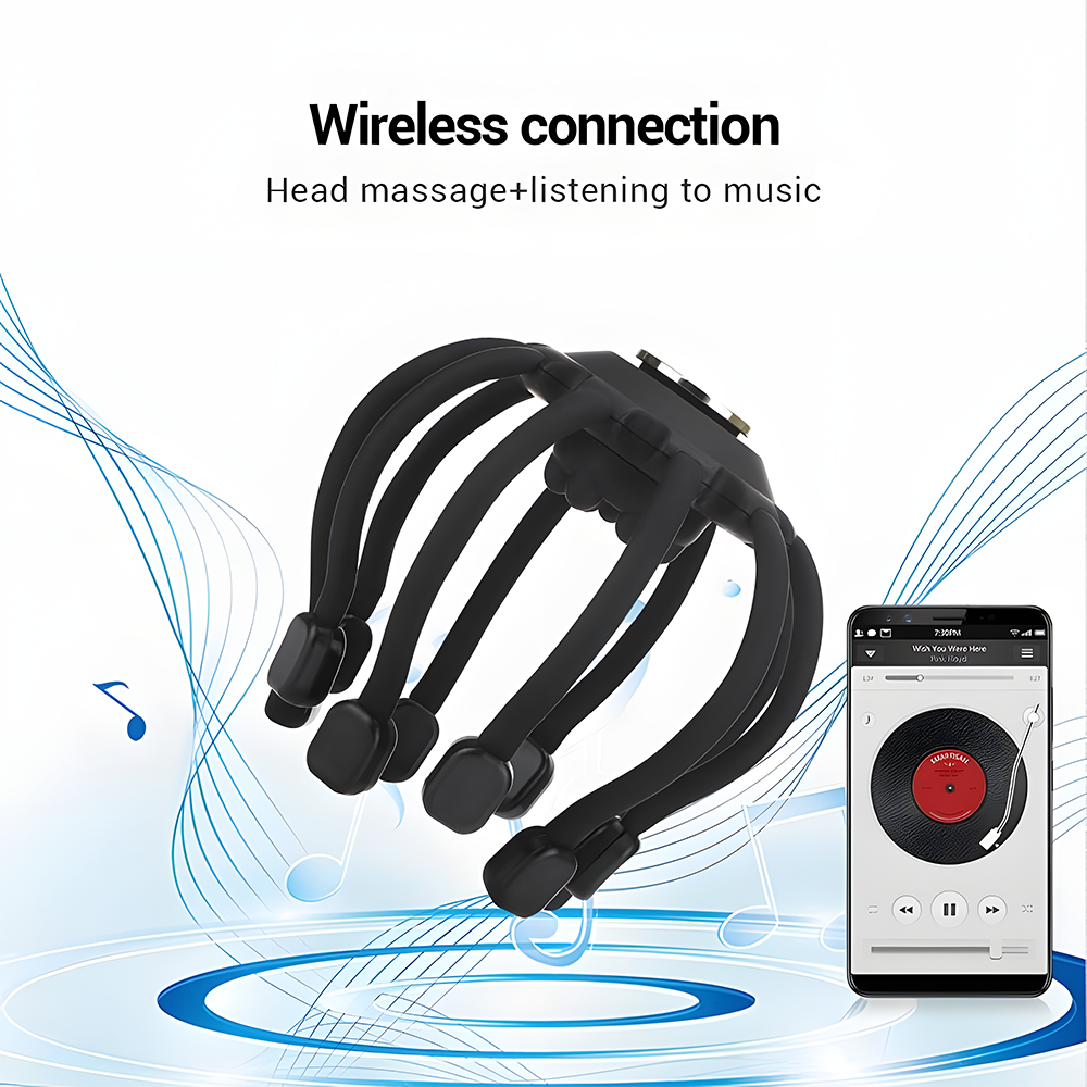 Relivo ScalpRelief Pro — Bluetooth Octopus Head & Scalp Massager