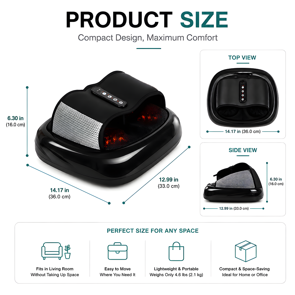 Relivo SoleRelief Mini — Slide-In Kneading Heat Foot Massager