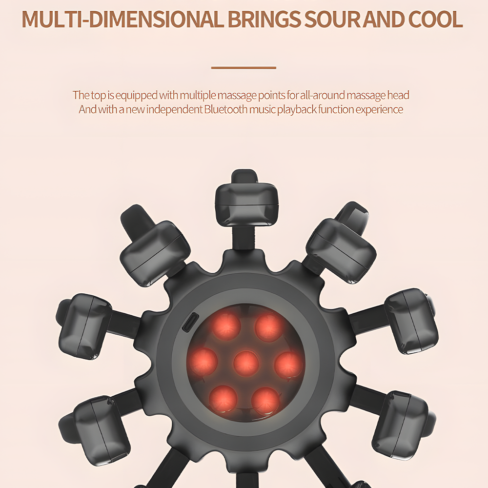 Relivo ScalpRelief Pro — Bluetooth Octopus Head & Scalp Massager