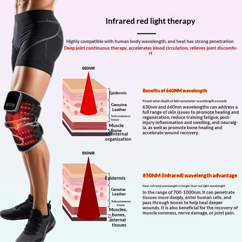 Relivo KneeWarm Pro — Red Light Heating Vibration Knee Massager