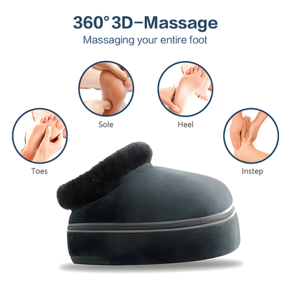 Relivo VelvetWarm Pro — 2-in-1 Electric Heated Foot Warmer & Massage Slipper