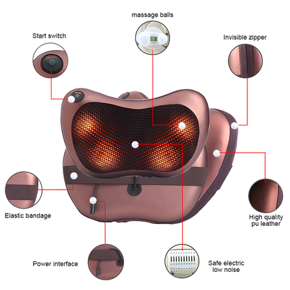 Relivo KneadRelief Pillow — Infrared Kneading Massage Cushion