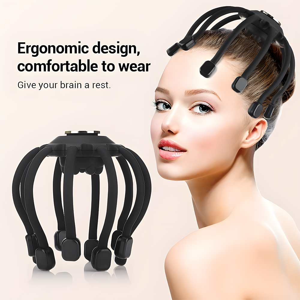 Relivo ScalpRelief Pro — Bluetooth Octopus Head & Scalp Massager