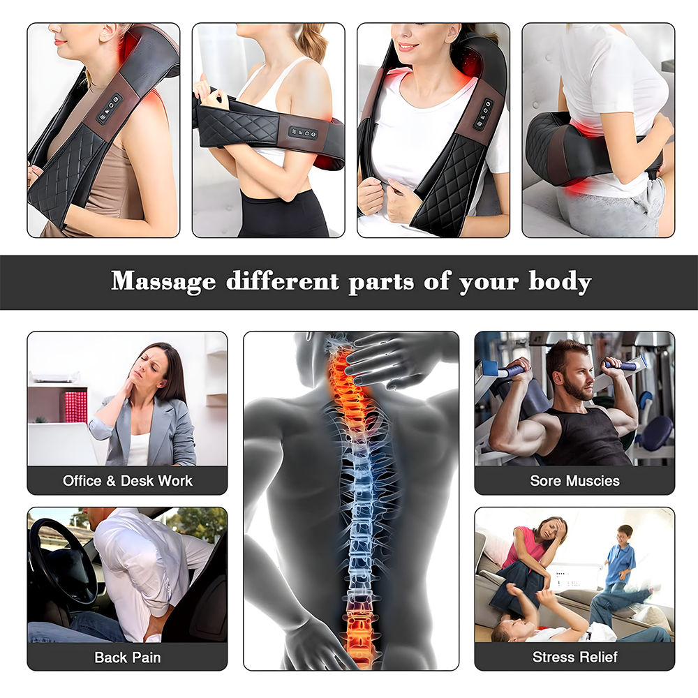 Relivo ShoulderWrap Pro — Kneading Heat Neck & Shoulder Massager