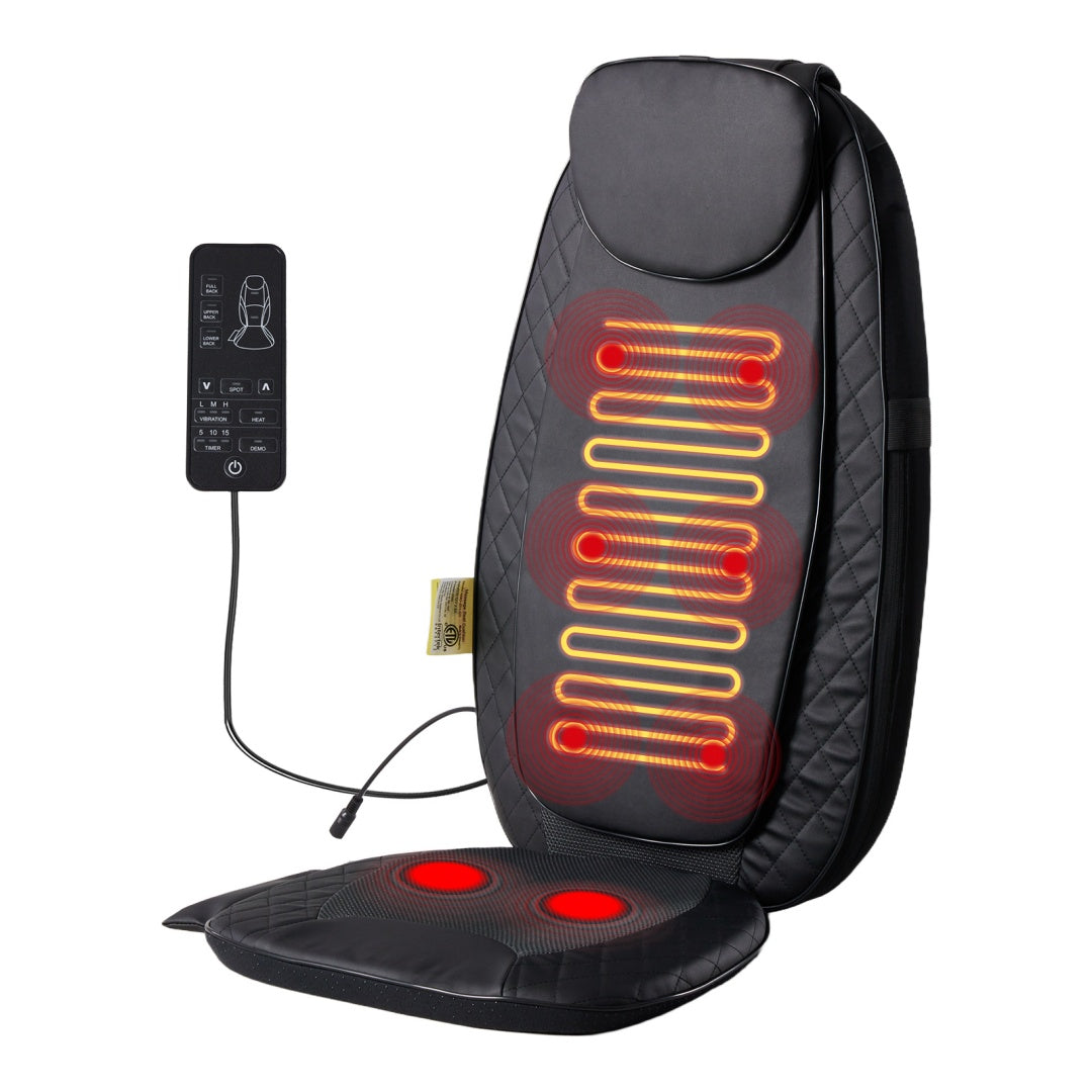 Relivo BackRelief Cushion — Traveling Kneading Heat & Vibration Back Massager